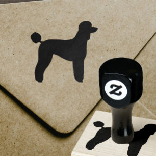 Standard Poodle Silhouette Rubber Stamp