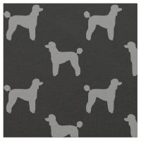 Standard Poodle Silhouettes Pattern Grey and Black