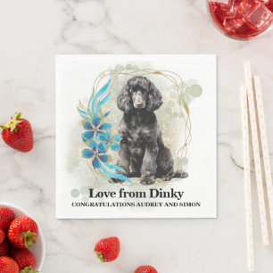Standard Poodle Wedding Napkins With Dogs Photo