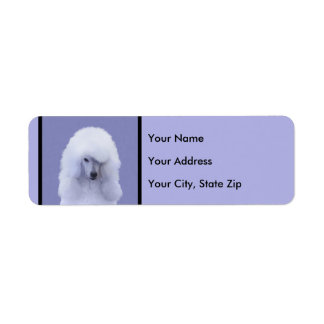Standard Poodle White Painting - Original Dog Art