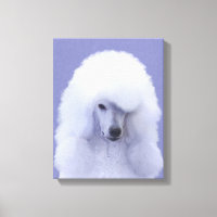 Standard Poodle White Painting - Original Dog Art