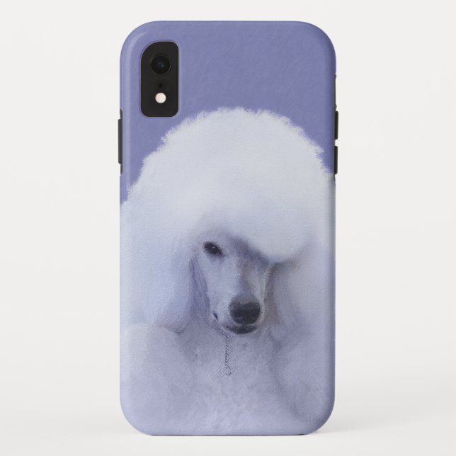 Standard Poodle White Painting - Original Dog Art Case-Mate iPhone Case (Back)