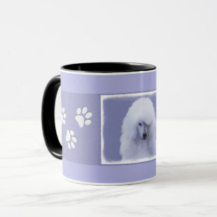 Standard Poodle White Painting - Original Dog Art Mug