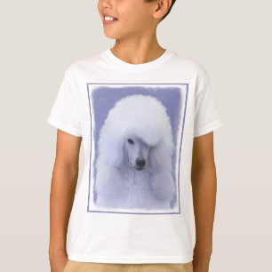 Standard Poodle White Painting - Original Dog Art T-Shirt