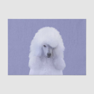 Standard Poodle White Painting - Original Dog Art Tissue Paper