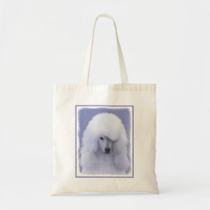 Standard Poodle White Painting - Original Dog Art Tote Bag