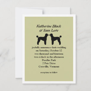 Standard Poodles Wedding Invitation
