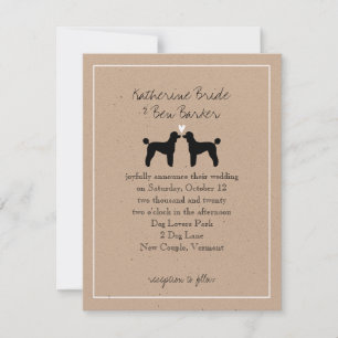 Standard Poodles Wedding Invitation