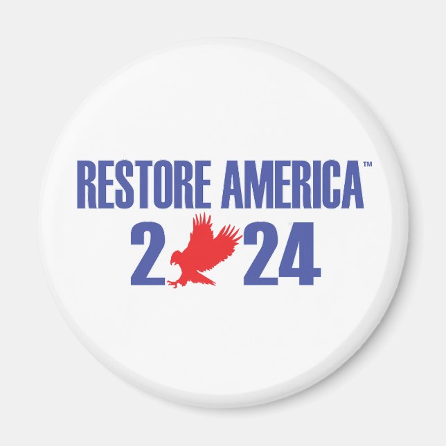 Standard Restore America Circle Magnet (Front)