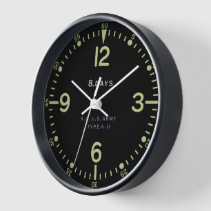 Standard Retro U.S. Army Aircraft Clock