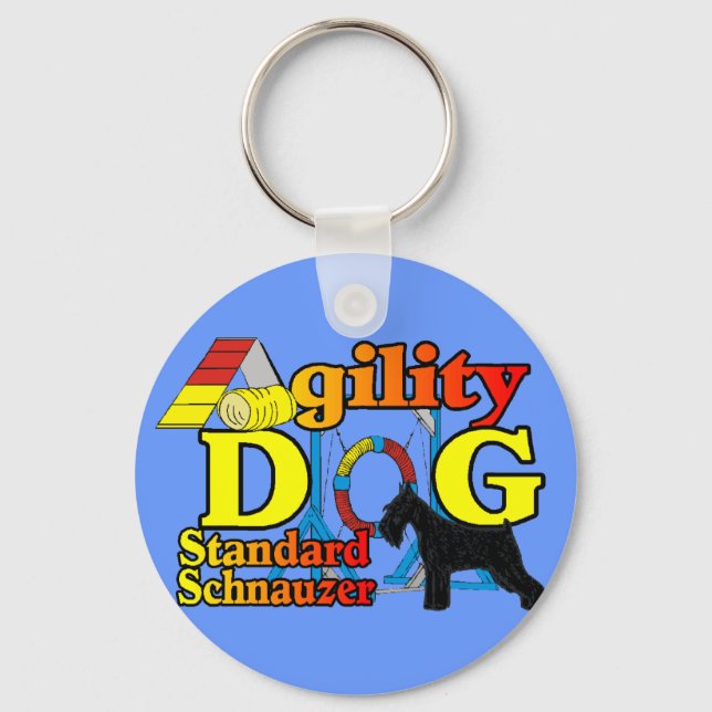 Standard_Schnauzer_Agility Key Ring (Front)