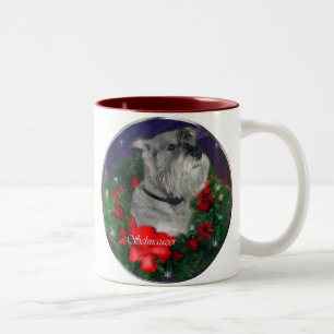 Standard Schnauzer Christmas Gifts Two-Tone Coffee Mug