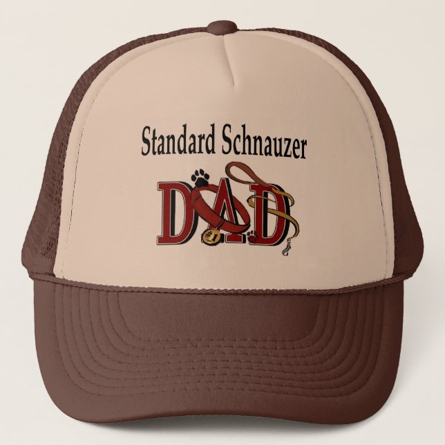 Standard Schnauzer Dad Gifts Trucker Hat (Front)