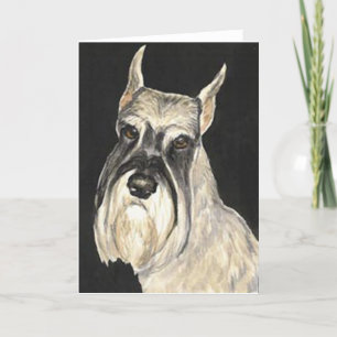 Standard Schnauzer Dog Art Greeting Card