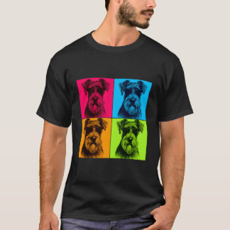 Standard Schnauzer Dog Pop Art Design Illustration T-Shirt
