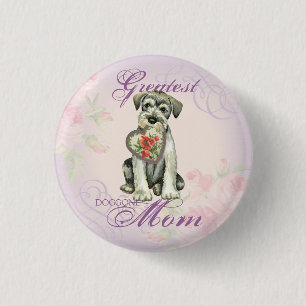 Standard Schnauzer Heart Mum 3 Cm Round Badge