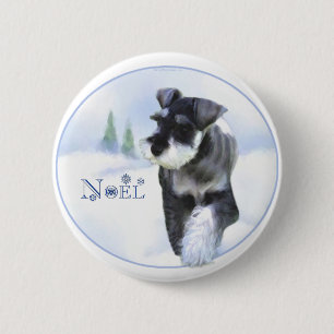 Standard Schnauzer Noel 6 Cm Round Badge