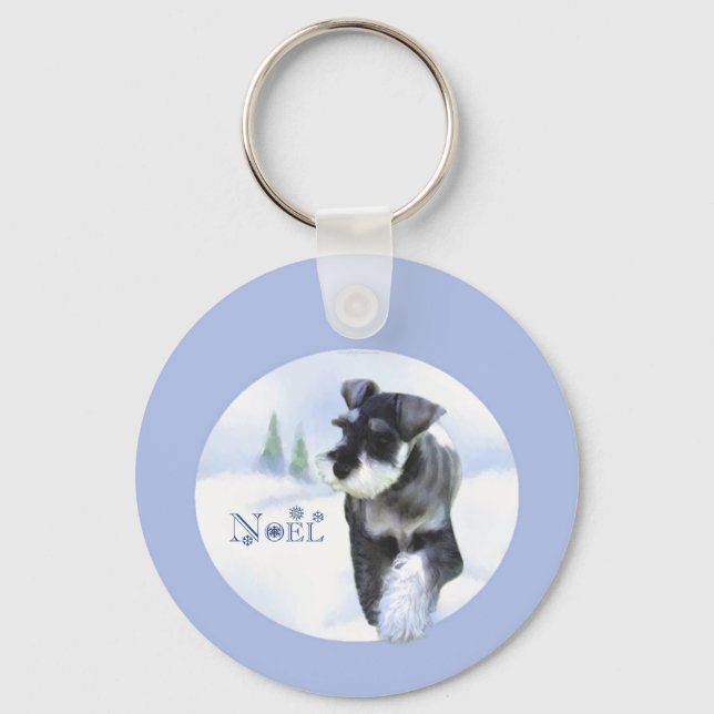 Standard Schnauzer Noel Keychain (Front)