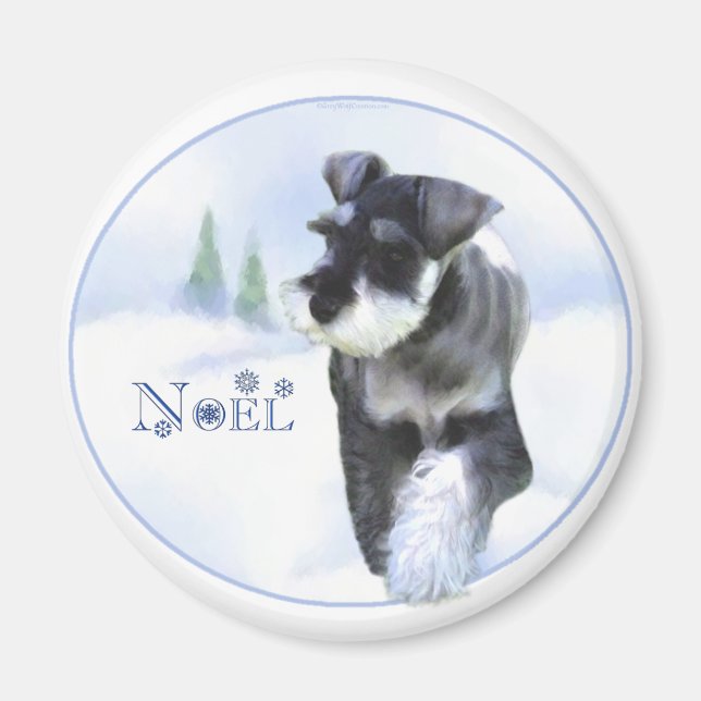Standard Schnauzer Noel Magnet (Front)