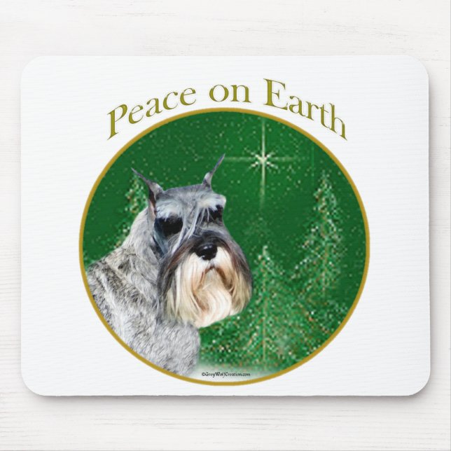 Standard Schnauzer Peace Mouse Mat (Front)