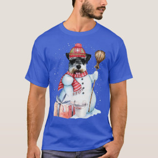 Standard Schnauzer Snowman Snow Night Christmas Do T-Shirt