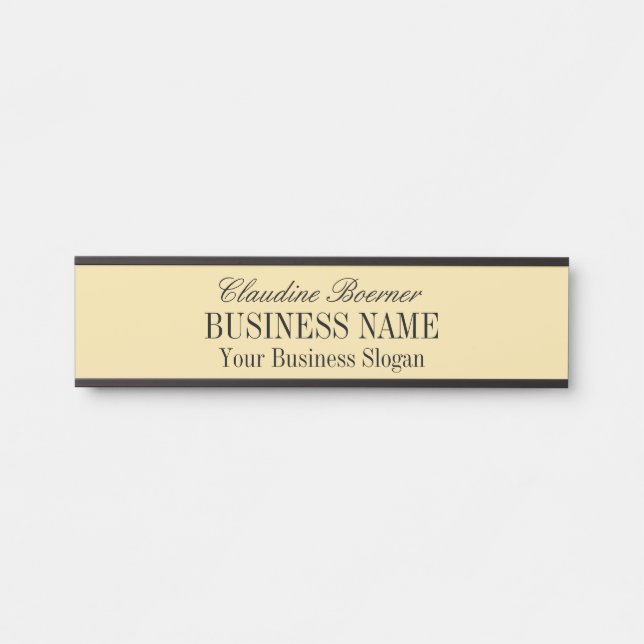 Standard Size Name Plate Crafter Artist Business (Front)