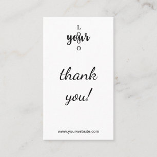 Standard Small Business Thank You Code Business Card