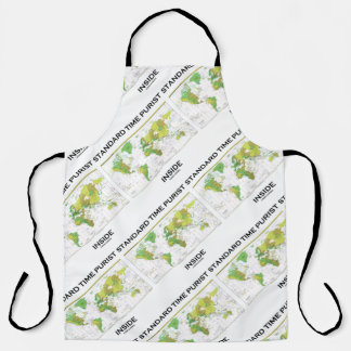 Standard Time Purist Inside Time Zones World Map Apron