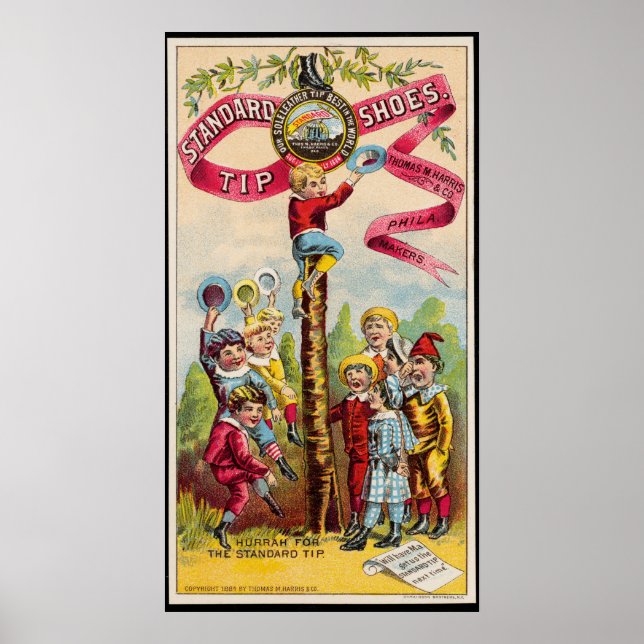 Standard Tip Shoes Vintage Advertisement Poster (Front)