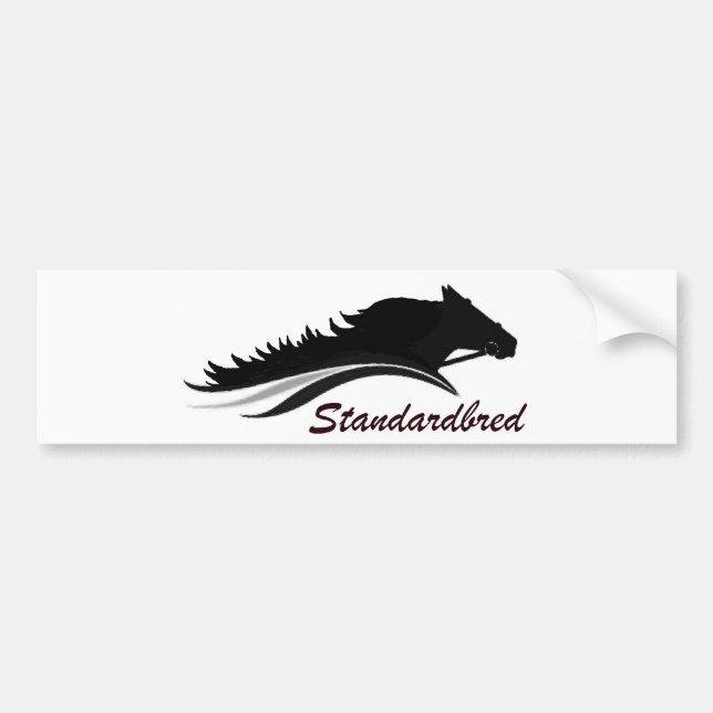 Standardbred Horse Bumper Sticker (Front)