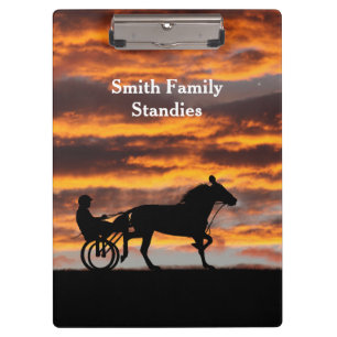 Standardbred Trotting Racehorse Clipboard