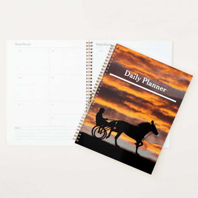 Standardbred Trotting Racehorse Daily Planner (Display)