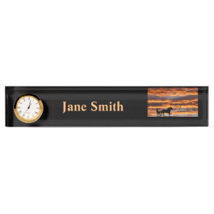 Standardbred Trotting Racehorse Desk Name Plate