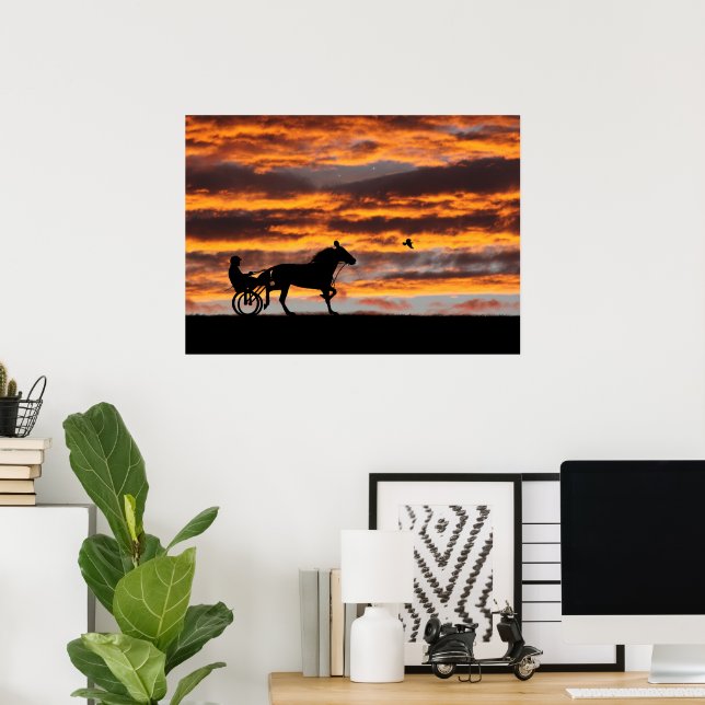 Standardbred Trotting Racehorse Poster (Home Office)