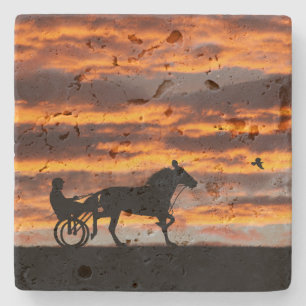 Standardbred Trotting Racehorse Stone Coaster