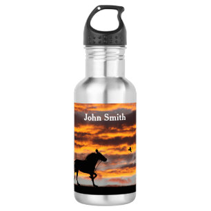 Standardbred Trotting Racehorse Water Bottle