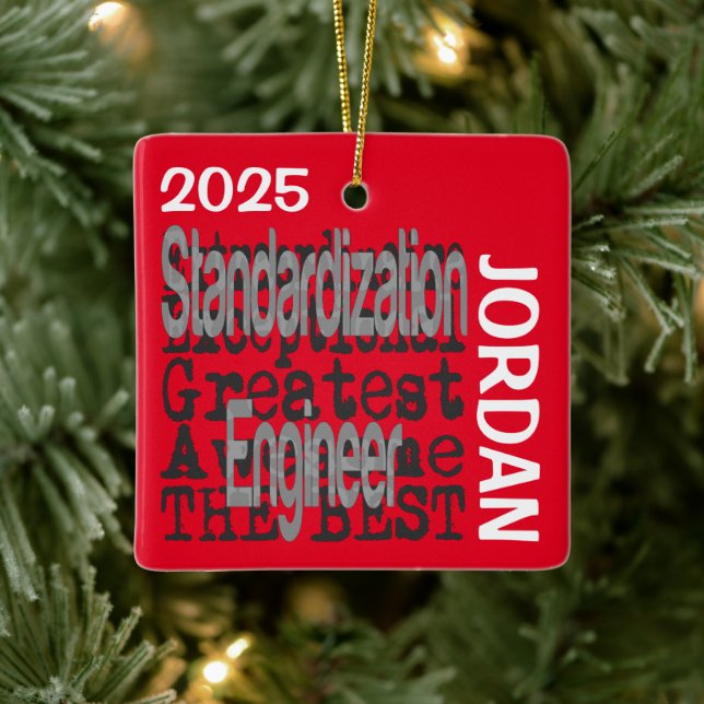 Standardisation Engineer Extraordinaire CUSTOM Ceramic Ornament (Tree)