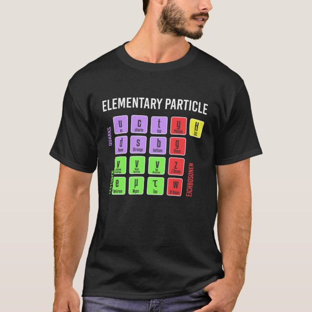 Standart Model of Elementary Particles Physics T-Shirt (Front)