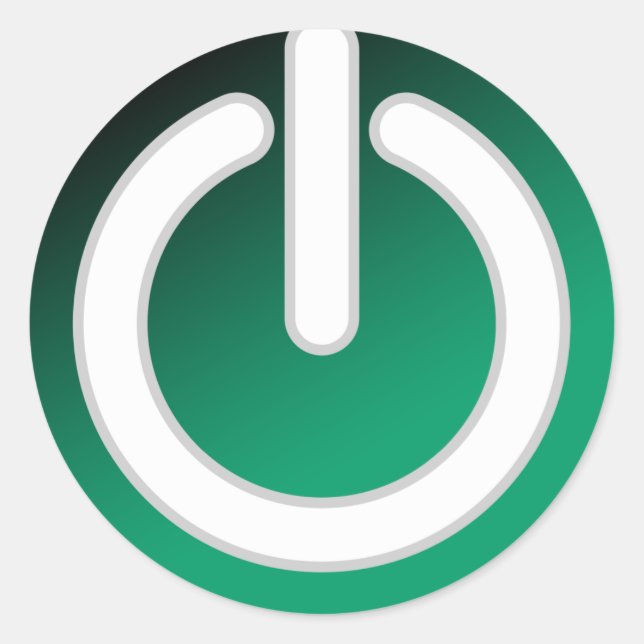 Standby On/Off Power Switch Classic Round Sticker (Front)