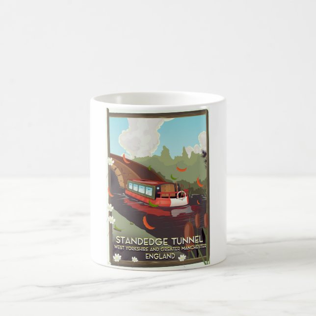 Standedge tunnel UK canal travel poster. Magic Mug (Center)