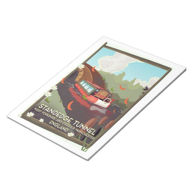 Standedge tunnel UK canal travel poster. Notepad (Angled)