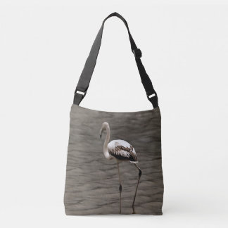 Standing Alone Juvenile Flamingo Art Crossbody Bag