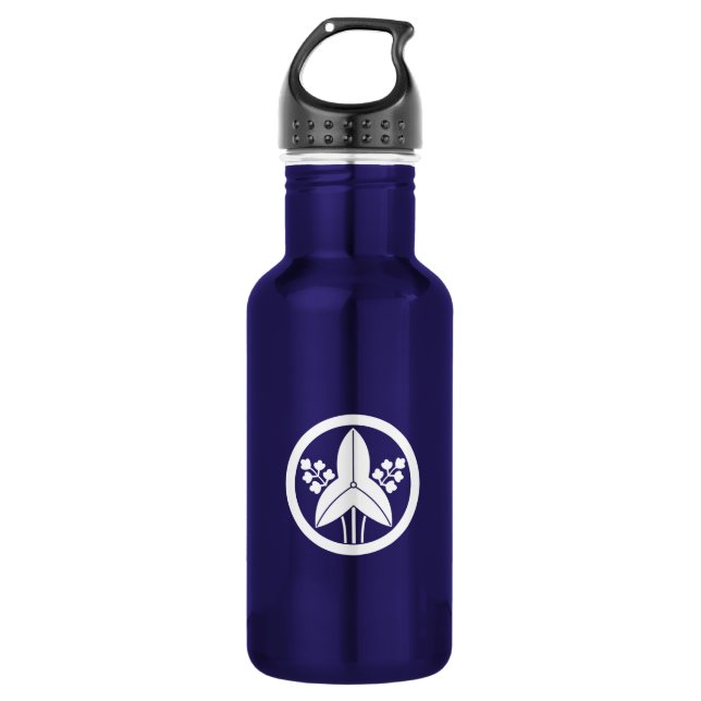 Standing arrowhead in a circle 532 ml water bottle (Front)