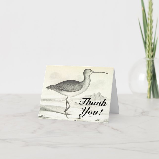 Standing Bird "Thank You!" Greeting Card (Front)