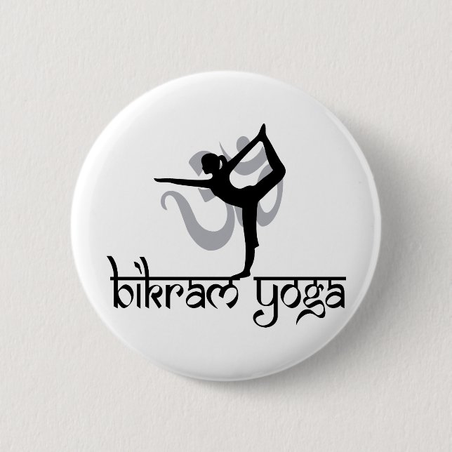 Standing Bow Pulling Pose Bikram Yoga 6 Cm Round Badge (Front)