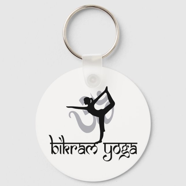Standing Bow Pulling Pose Bikram Yoga Key Ring (Front)