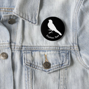 Standing Canary Bird 6 Cm Round Badge