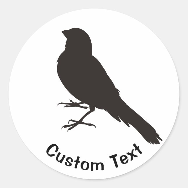 Standing Canary Bird Classic Round Sticker (Front)
