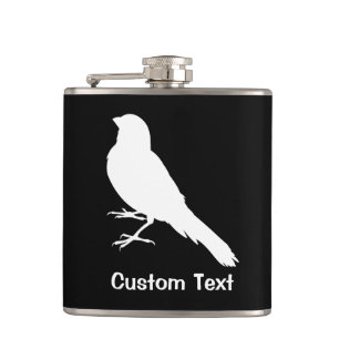 Standing Canary Bird Hip Flask