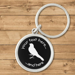 Standing Canary Bird Key Ring